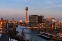 Düsseldorf - der MedienHafen (Panorama-Aufnahme)